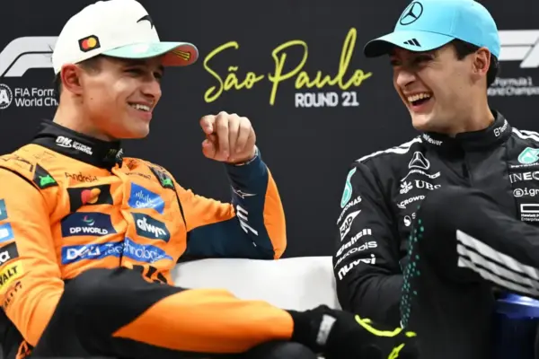 The parallels between Russell's situation at Mercedes & Norris' title